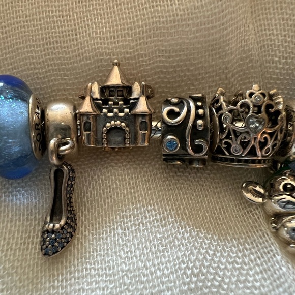 Authentic Pandora Disney Cinderella Bracelet Plus Charms - Picture 3 of 16